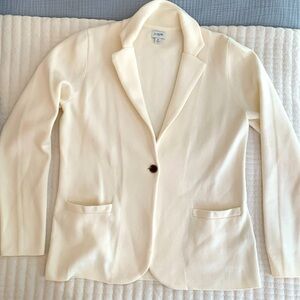 J.Crew Factory Sweater Jacket Ivory Medium